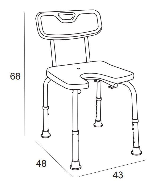 Silla de Ducha con Patas Regulables 1941 Manillons Torrent