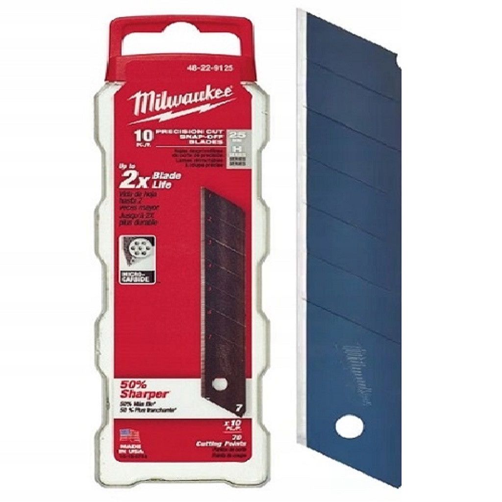 Hojas para cutter 25mm 10uds Milwaukee 4932480108