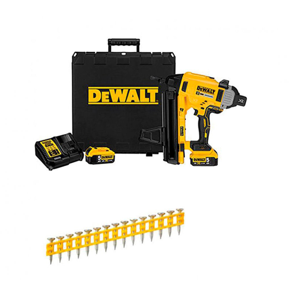 Clavadora Batería 18V Combo DCN890P2 + 5.025 Clavos 20mm Dewalt