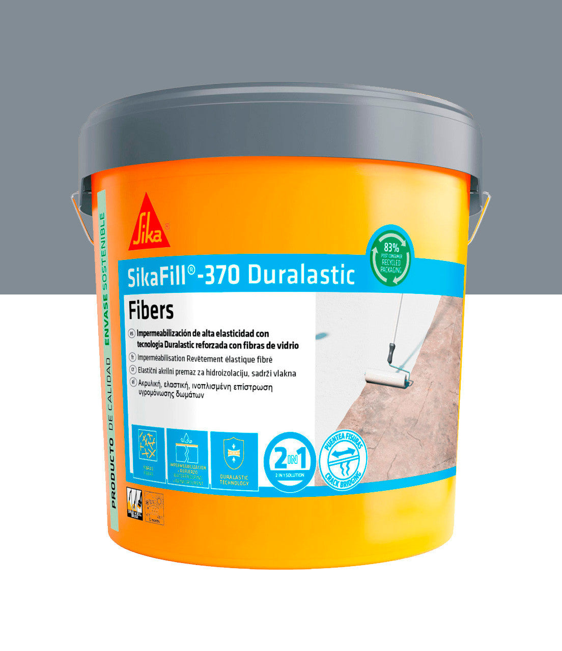 Bote Pintura Impermeable Sikafill-370 Fibras 20kg