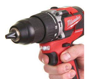 Taladro Percutor M18 con 2 baterías 2Ah + Cargador + Maletin Milwaukee M18 CBLPD-202C