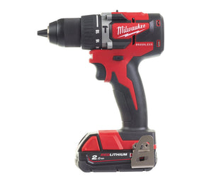 Taladro Percutor M18 con 2 baterías 2Ah + Cargador + Maletin Milwaukee M18 CBLPD-202C