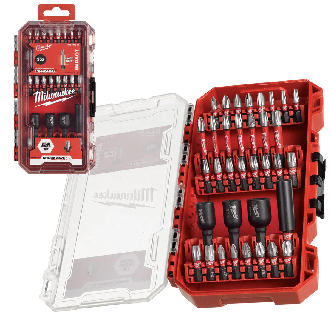 Estuche 35 piezas SHOCKWAVE Impact Duty Milwaukee