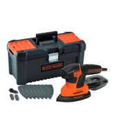 Lijadora Mouse 120w con 10 accesorios y caja herramientas Black+Decker KA2000KA10-QS