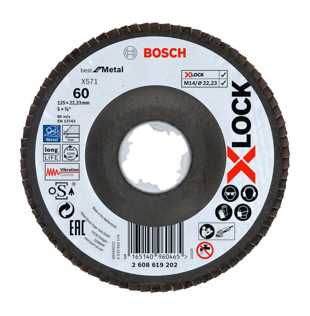 Disco de láminas X571 Best for Metal X-LOCK 125mm Bosch