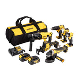 Combo 6 herramientas + Cargador + 2Bat + Bolsa Dewalt 18V DCK607M2