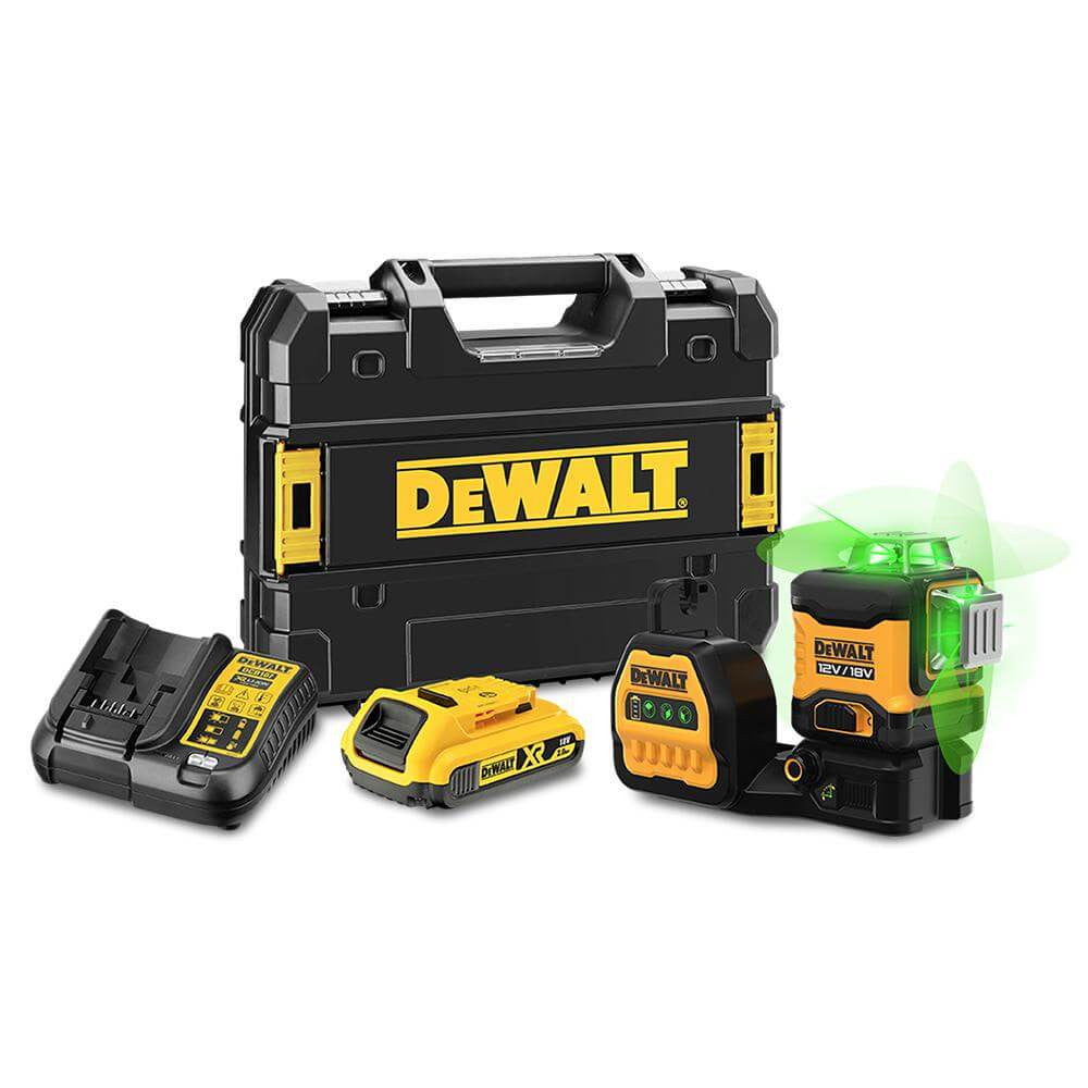 Nivel Láser Autonivelante 3 Líneas 360º Verde 12/18V Dewalt DCE089D1G18