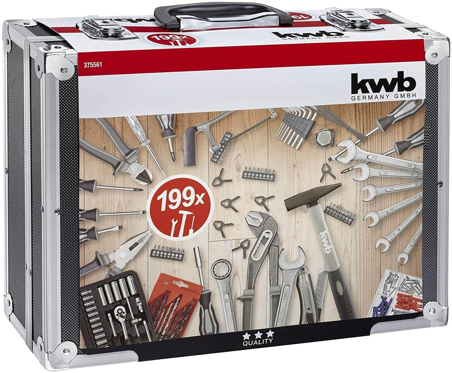 Maleta con 199 Herramientas Manuales KWB 49375561