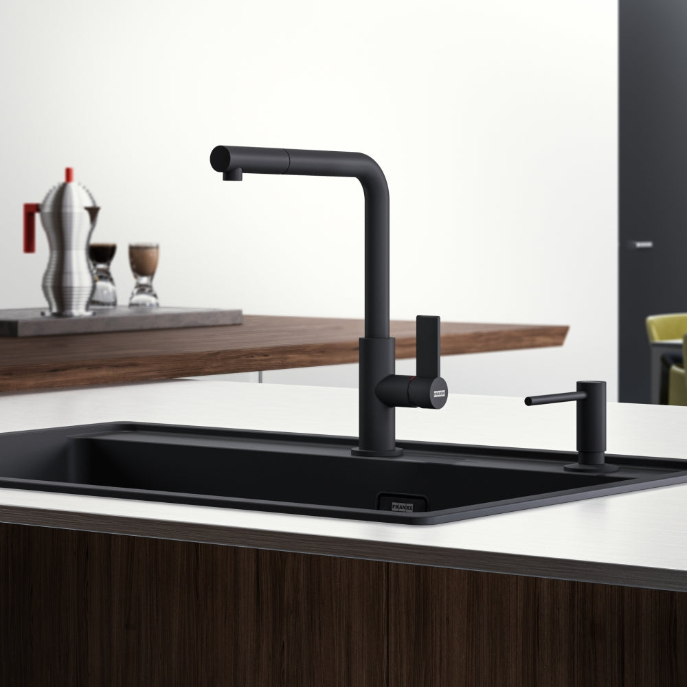 Grifo Cocina Extraible Neptune Evo Pull Out Negro Mate Franke 115.0711.725