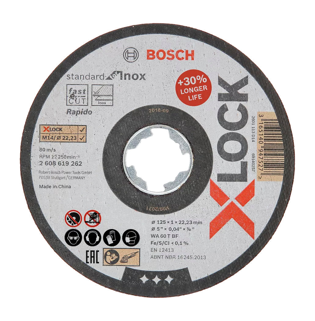 Disco de corte Standard Inox con X-LOCK Bosch