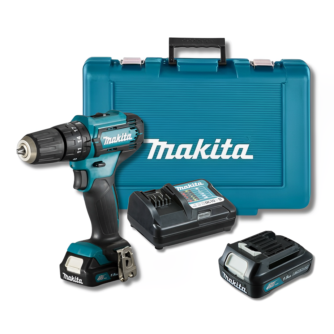 Destornillador y Taladro de Impacto 3/8" 12V CXT 2 Baterías 1.5A y Cargador Makita Bivolt